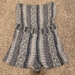 Dark blue and white romper